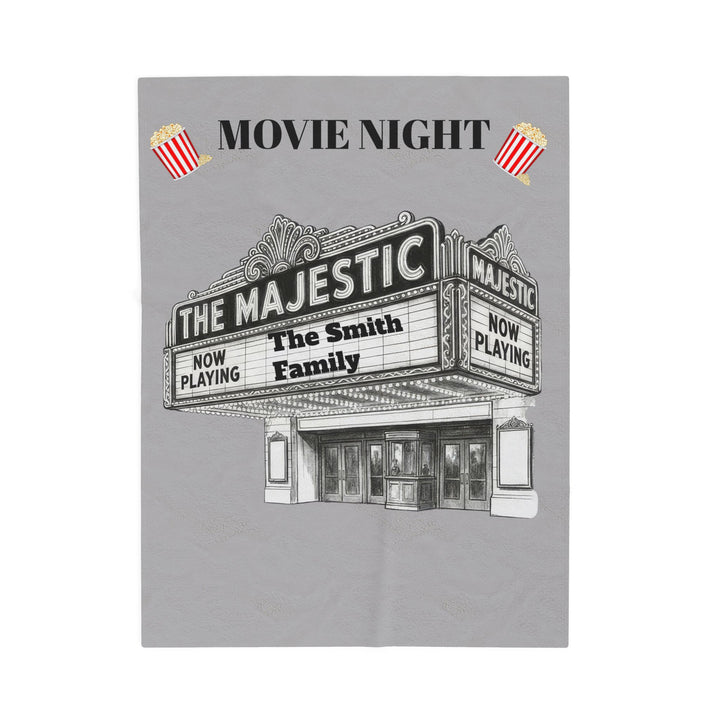 Personalized 'The Majestic' Movie Night Velveteen Plush Blanket