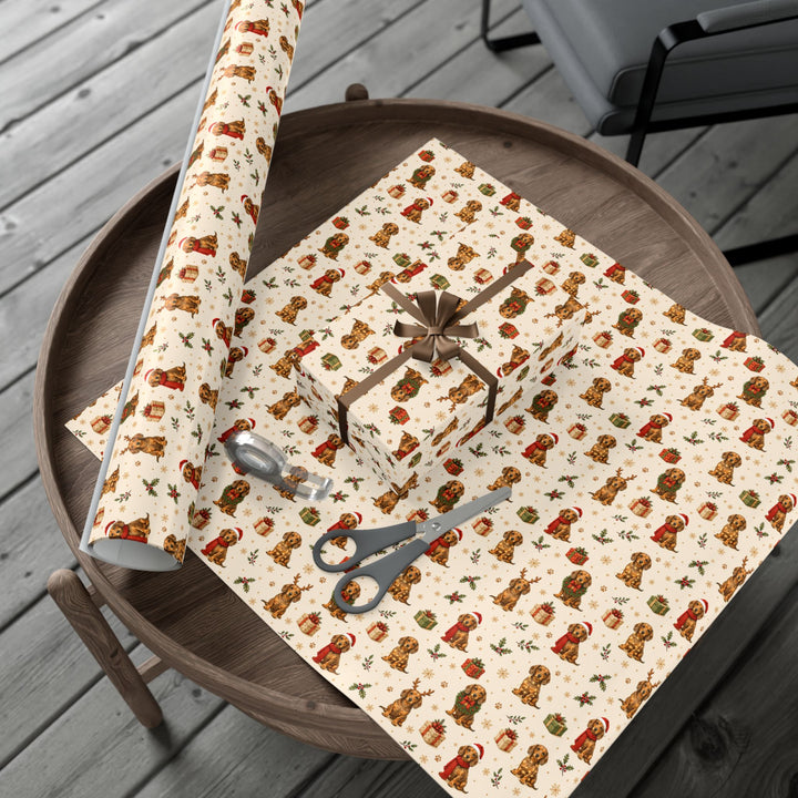 Dachshund Christmas Gift Wrap | Wiener Dog Wrapping Paper | Doxie Holiday Gift Wrap | Dachshund Mom Christmas Gift
