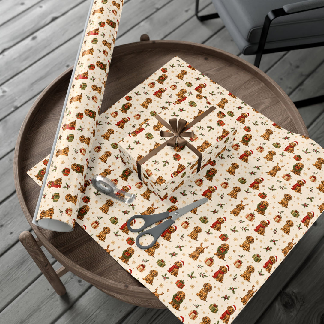 Dachshund Christmas Gift Wrap | Wiener Dog Wrapping Paper | Doxie Holiday Gift Wrap | Dachshund Mom Christmas Gift