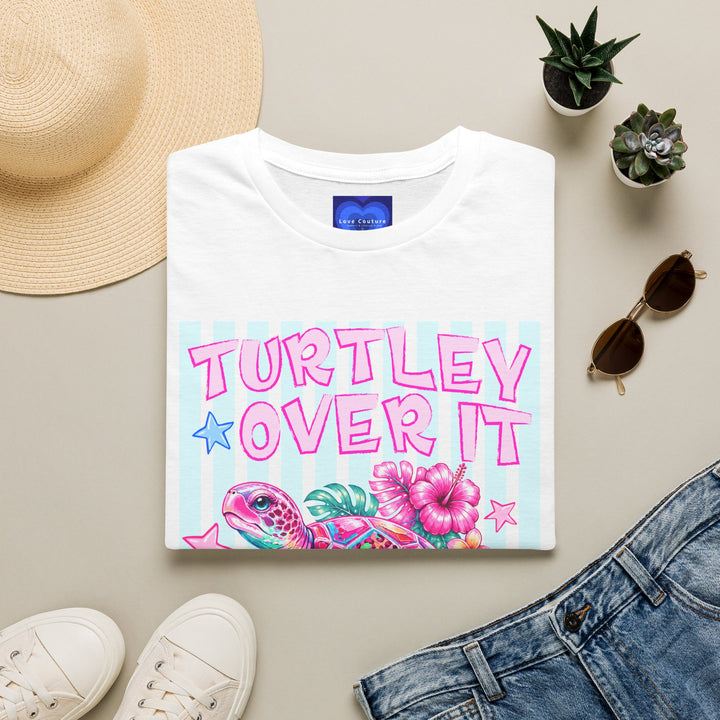 T-Shirt Turtley Over It' Colorful Sea Turtle Graphic Tee