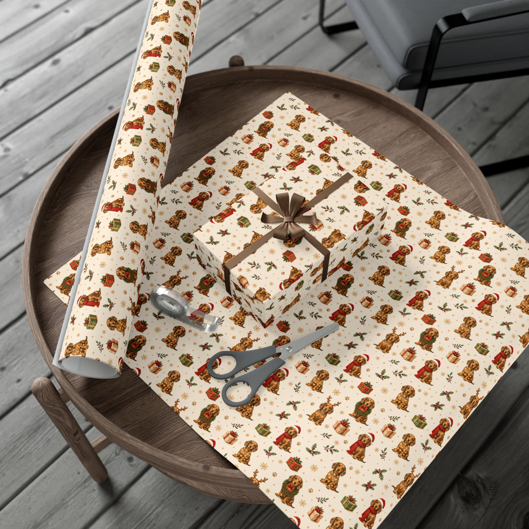 Dachshund Christmas Gift Wrap | Wiener Dog Wrapping Paper | Doxie Holiday Gift Wrap | Dachshund Mom Christmas Gift