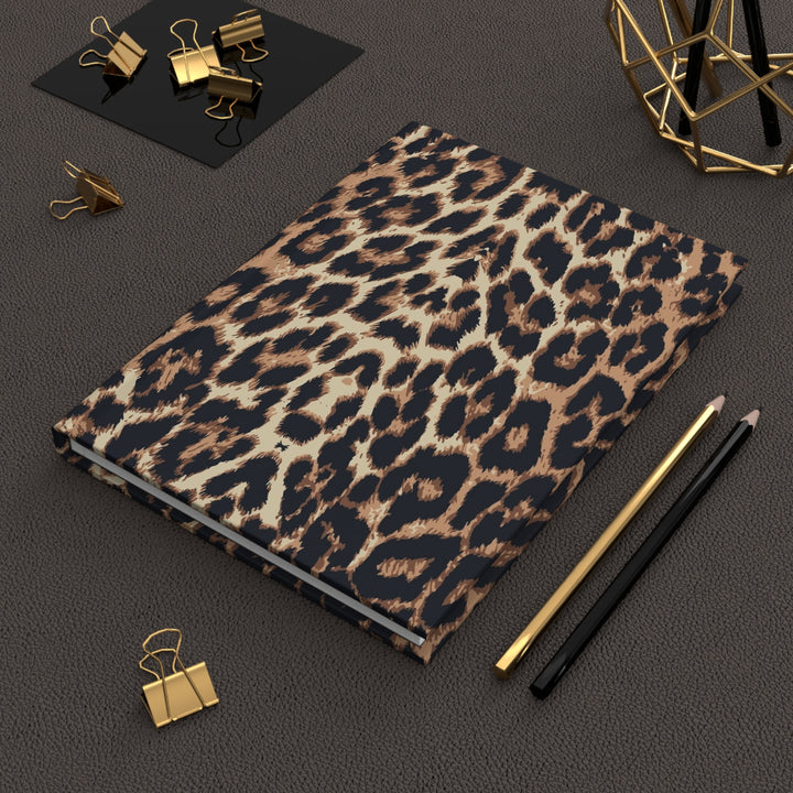 Leopard Print Journal Hardcover Matte Lined Fashionable Stylish