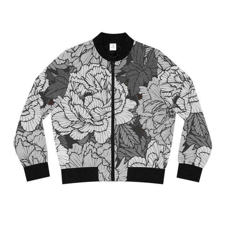 Peonies Women's Bomber Jacket Floral