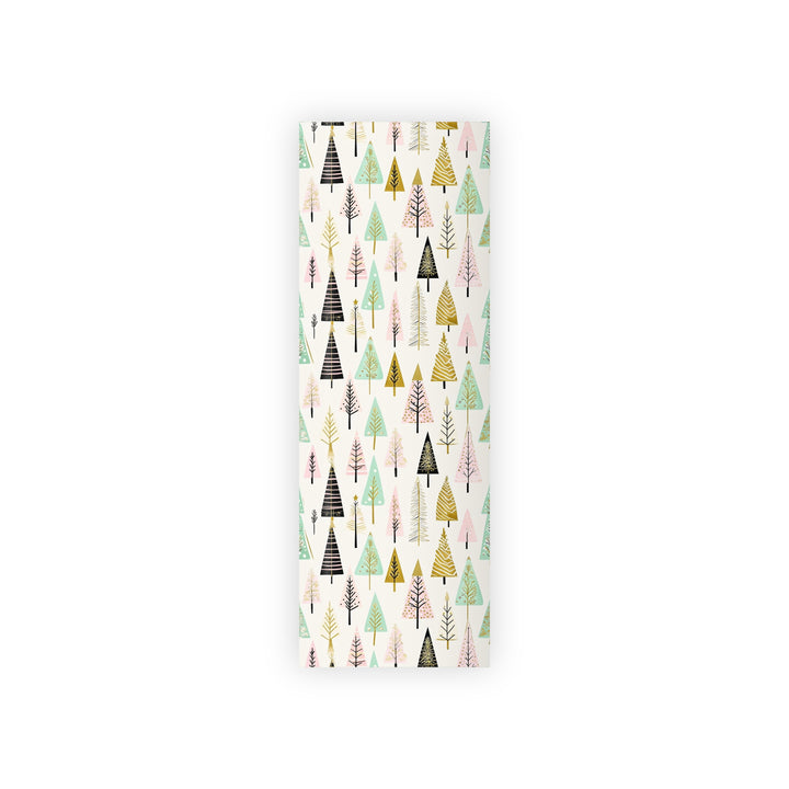 Retro Christmas Trees Gift Wrapping Paper Roll, Eco-friendly Gift Wrap, Holiday Gift Wrap, Christmas