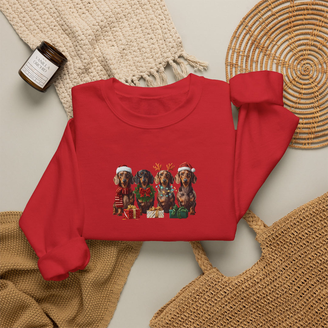 Dachshund Christmas Sweatshirt, Wiener Dog Holiday Sweatshirt, Dog Lover Gift, Cute Doxie Crewneck, Merry Christmas Pullover