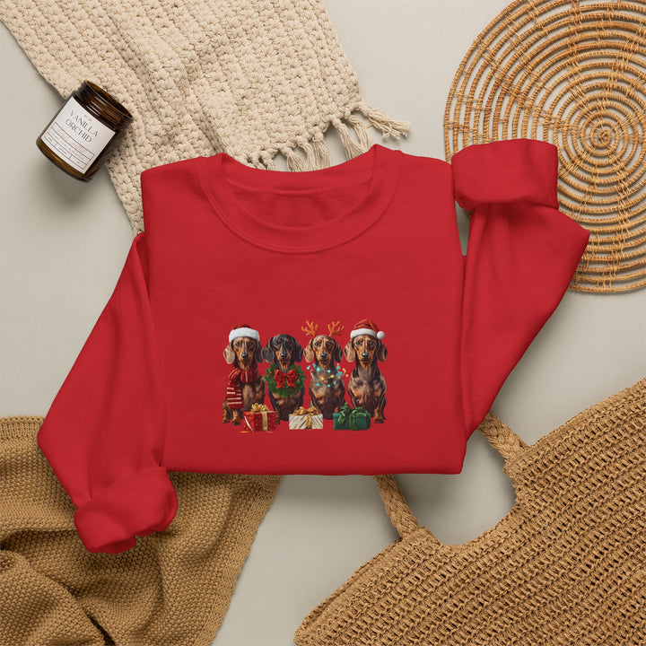 Dachshund Christmas Sweatshirt, Wiener Dog Holiday Sweatshirt, Dog Lover Gift, Cute Doxie Crewneck, Merry Christmas Pullover