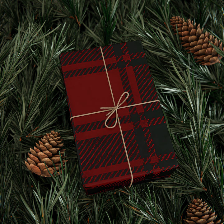 Wrapping Paper - Red & Black Buffalo Plaid Holiday Gift Wrap