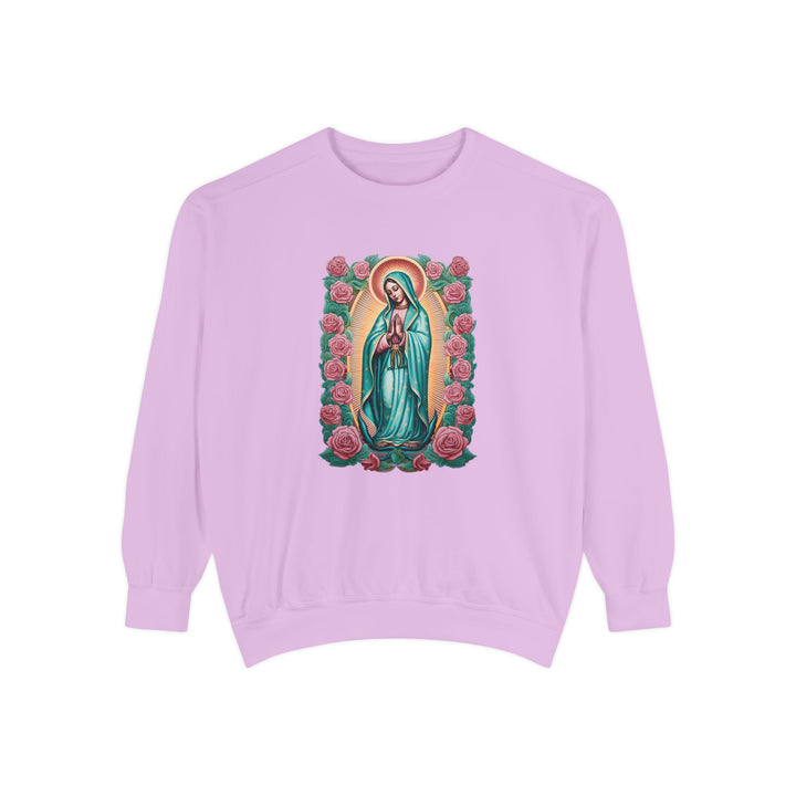 Comfort Colors Virgin Mary Hail Mary Prayer Unisex Sweatshirt Our Lady Of Guadalupe