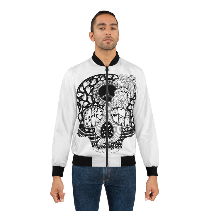Skull 'Make Love Not War' Men's Bomber Jacket