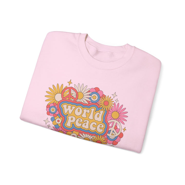 World Peace Sweatshirt Retro Sweatshirt Flower Power Top
