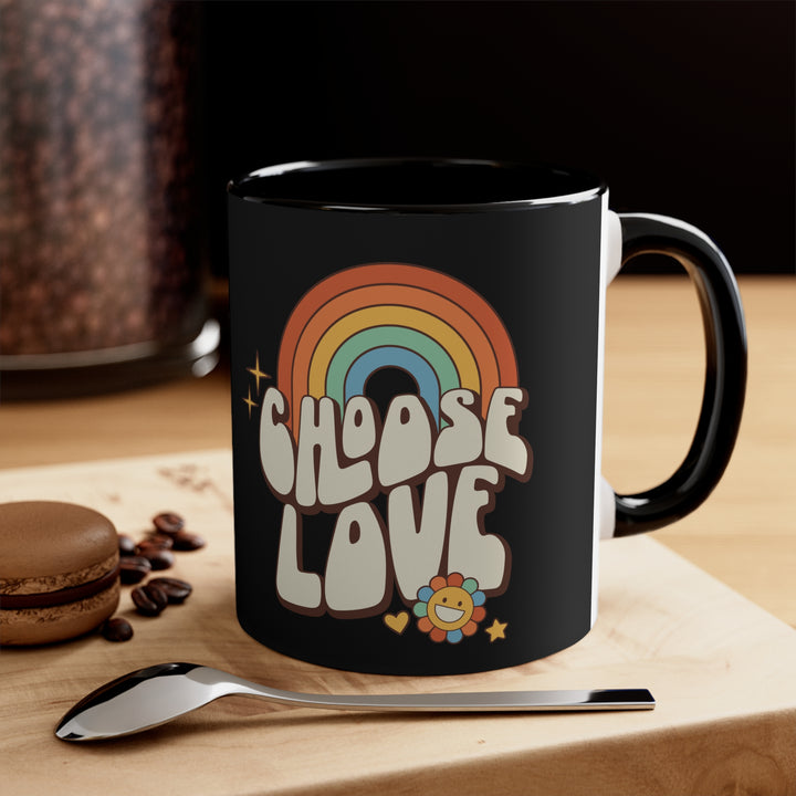 Choose Love Rainbow Accent Coffee Mug, 11oz