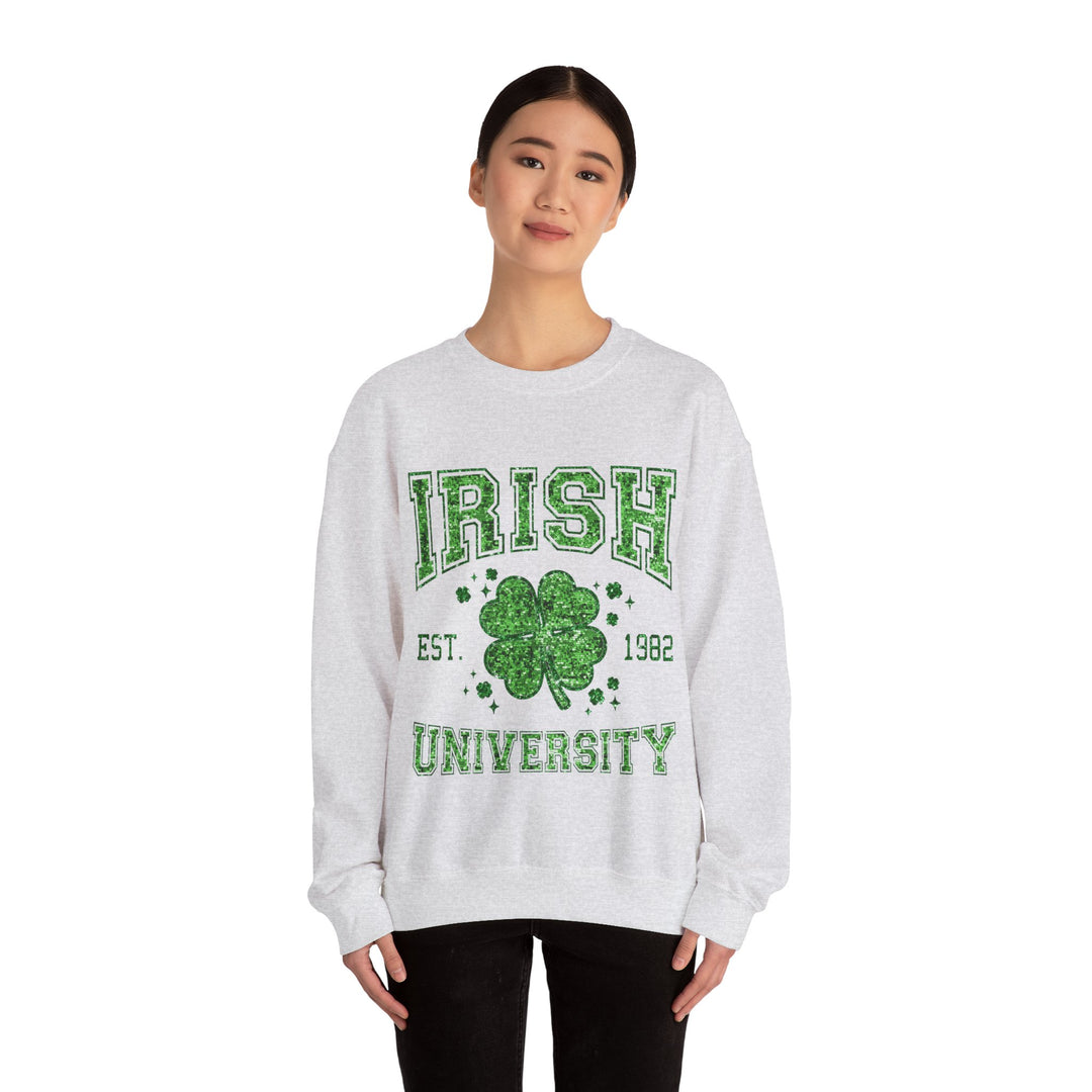 Irish University Faux Sequins Unisex Sweatshirt