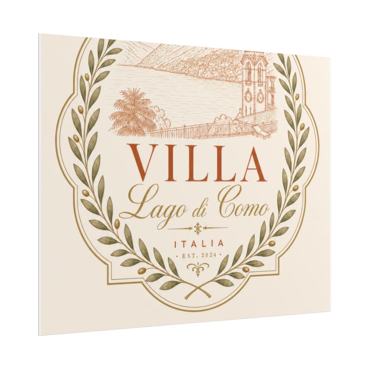Villa Lago di Como Benvenuti Rolled Poster Vintage Italian Travel Art Print