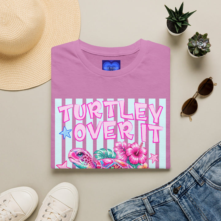 T-Shirt Turtley Over It' Colorful Sea Turtle Graphic Tee