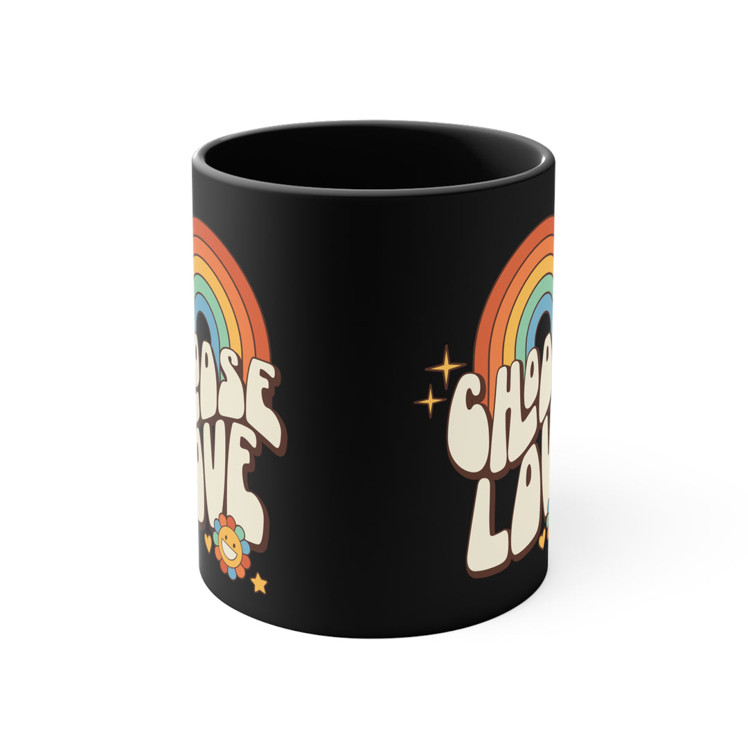 Choose Love Rainbow Accent Coffee Mug, 11oz