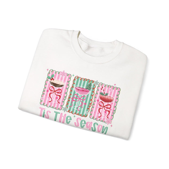Holiday Gift Sweatshirt Tis The Season Design Festive Cocktails