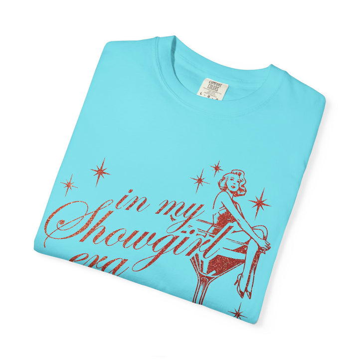 Showgirl Era Sweatshirt: Orange Faux Glitter Print, Vintage Concert Style