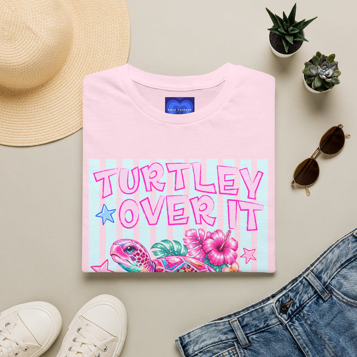 T-Shirt Turtley Over It' Colorful Sea Turtle Graphic Tee