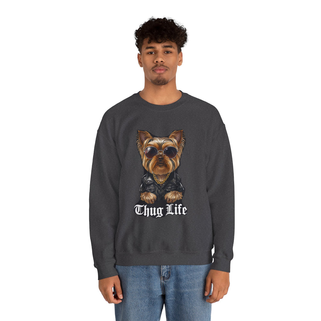 Thug Life Dog Sweatshirt Yorkie Gift Unisex for Pet Lovers Yorkshire Terrier Lover