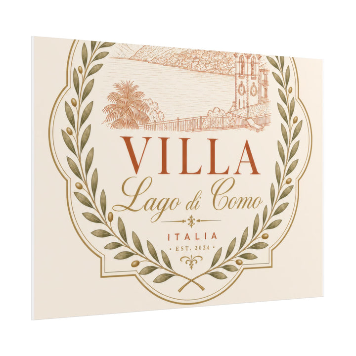 Villa Lago di Como Benvenuti Rolled Poster Vintage Italian Travel Art Print