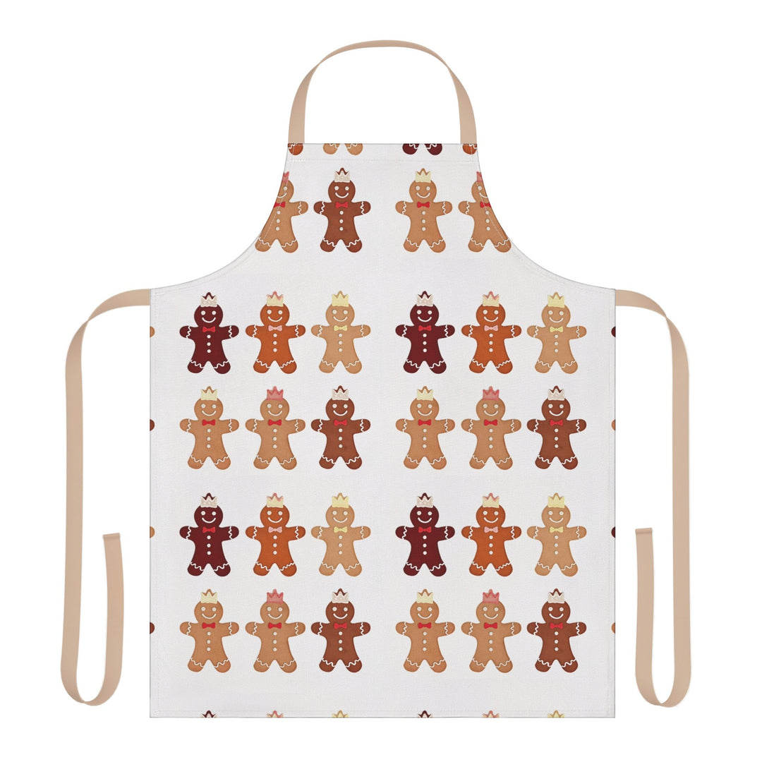Gingerbread Pattern Apron Holiday Baking Kitchen Apron