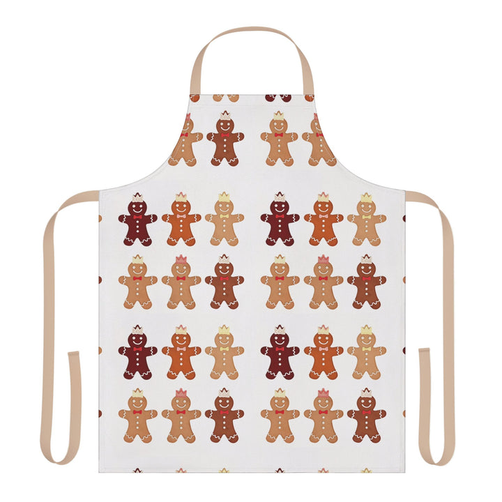 Gingerbread Pattern Apron Holiday Baking Kitchen Apron