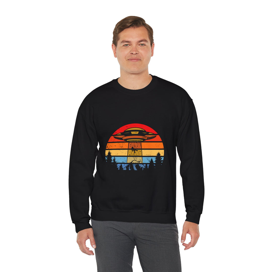 Bigfoot Alien Abduction Sweatshirt Retro