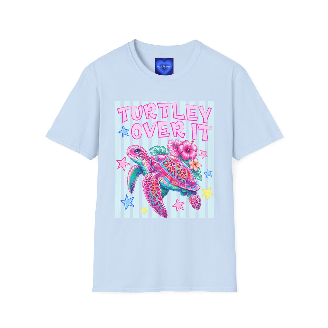 T-Shirt Turtley Over It' Colorful Sea Turtle Graphic Tee