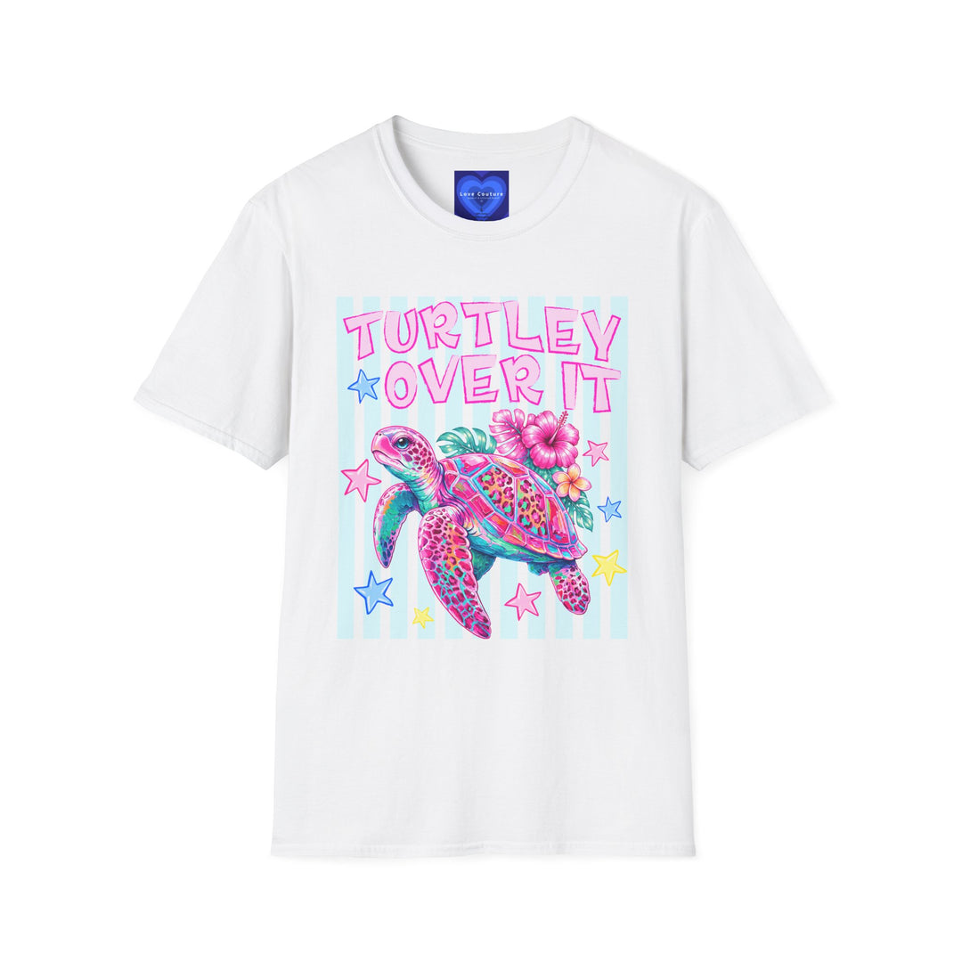 T-Shirt Turtley Over It' Colorful Sea Turtle Graphic Tee