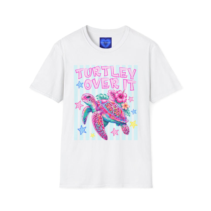T-Shirt Turtley Over It' Colorful Sea Turtle Graphic Tee