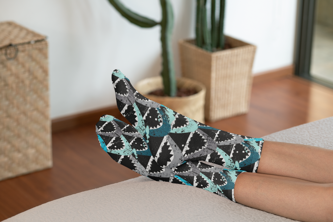 Shark Socks, Unisex Crew Socks