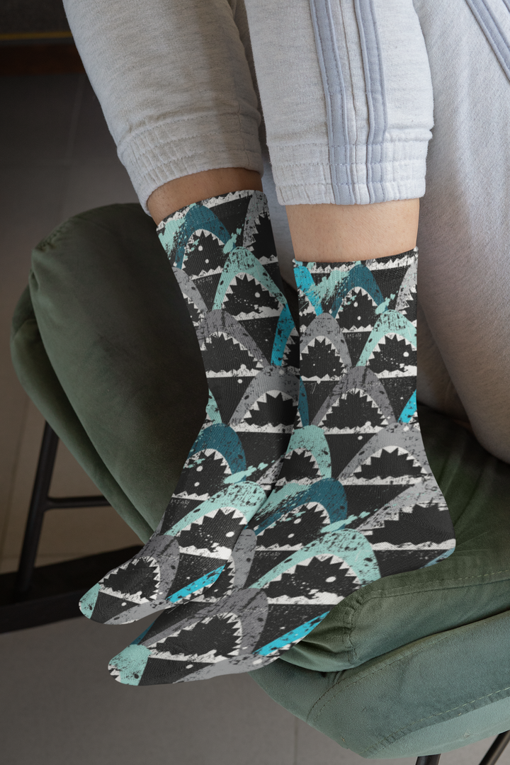 Shark Socks, Unisex Crew Socks