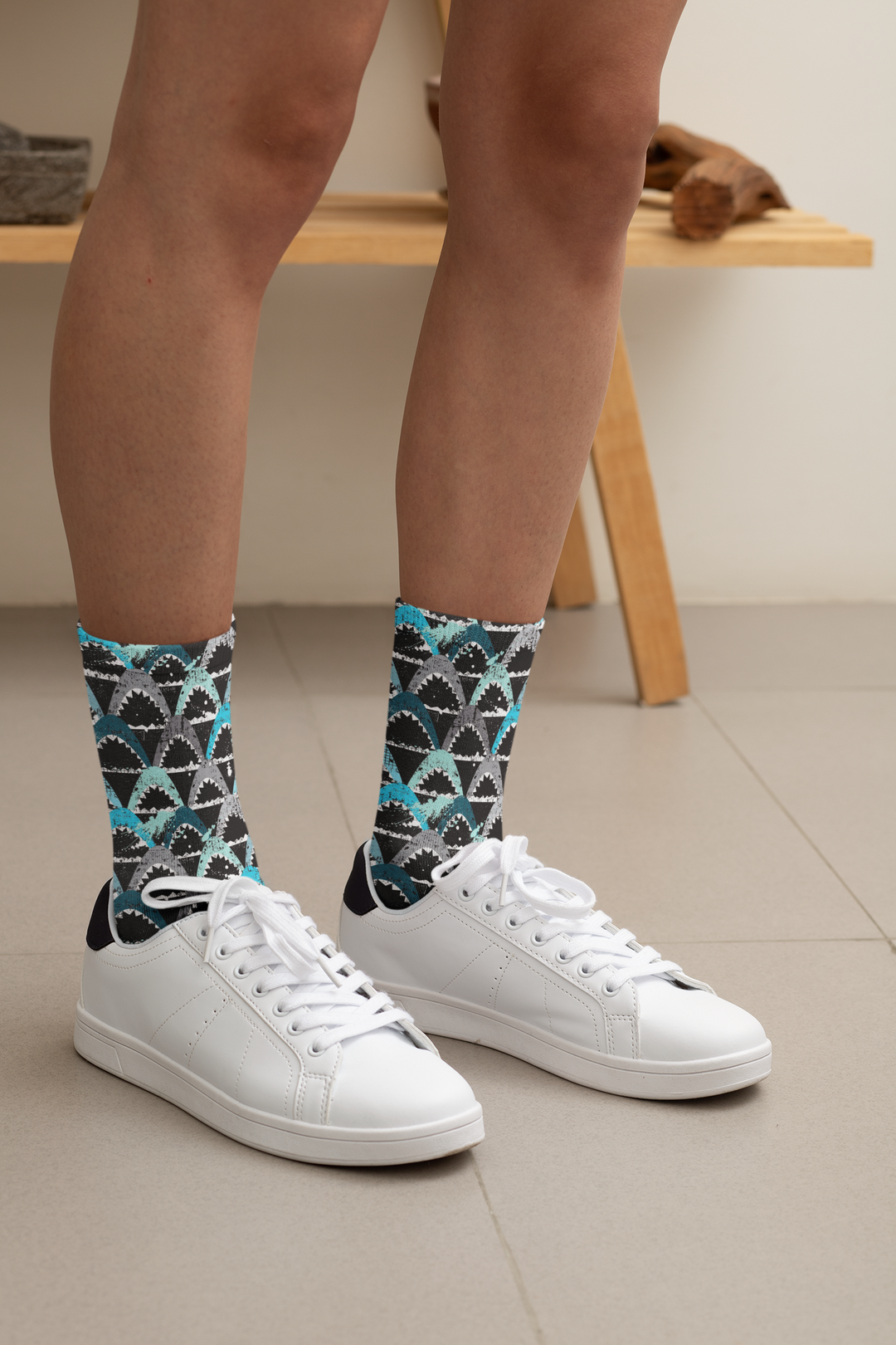 Shark Socks, Unisex Crew Socks