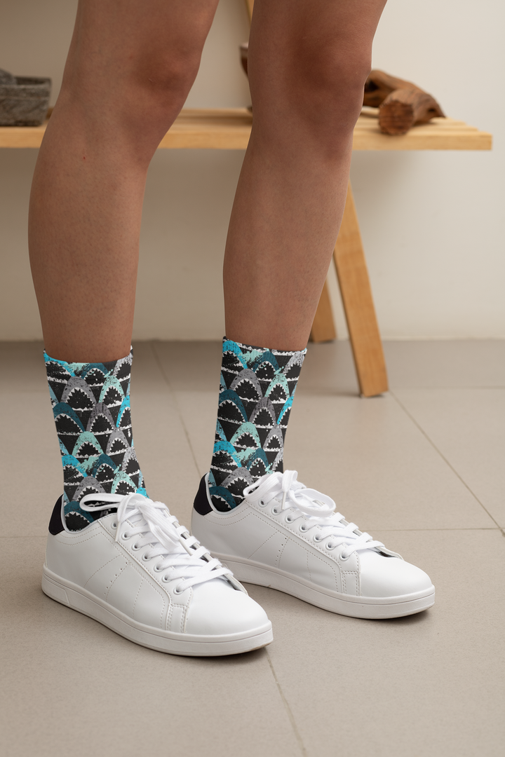 Shark Socks, Unisex Crew Socks