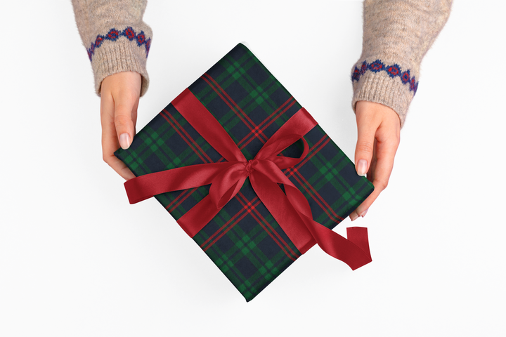 Tartan Plaid Wrapping Paper – Classic Green & Red Holiday Gift Wrap
