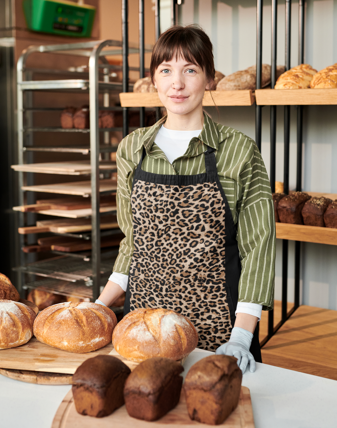 Apron Leopard Print Trendy Host Fashionable Chef Hostess Gift