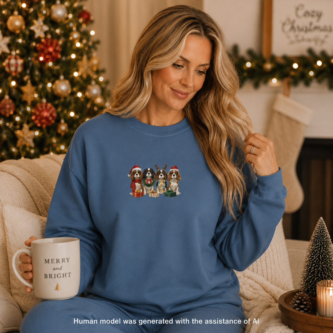 Cavalier King Charles Christmas Sweatshirt | Dog Mom Holiday Sweatshirt | Cavalier Lover Gift | Cozy Christmas Crewneck | Merry Paws Collection™