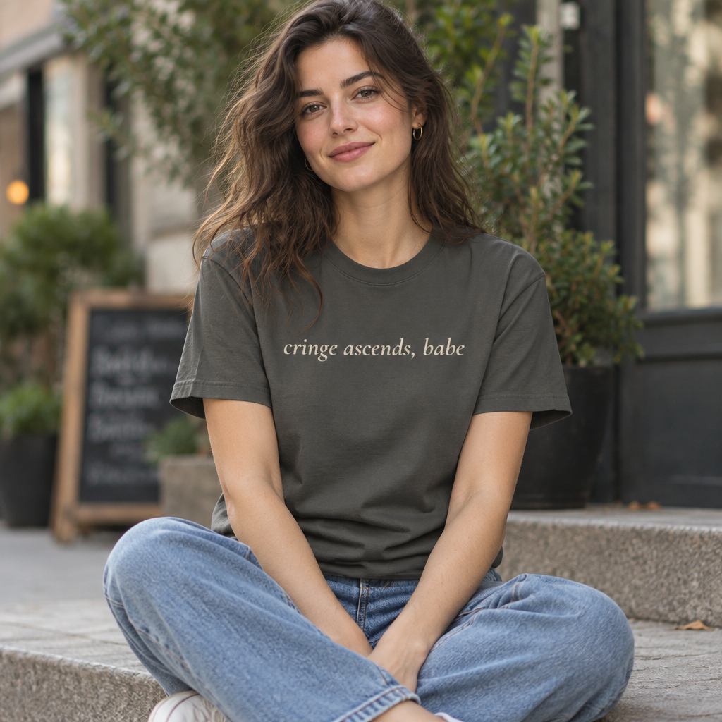 “Cringe Ascends, Babe” Garment-Dyed T-Shirt