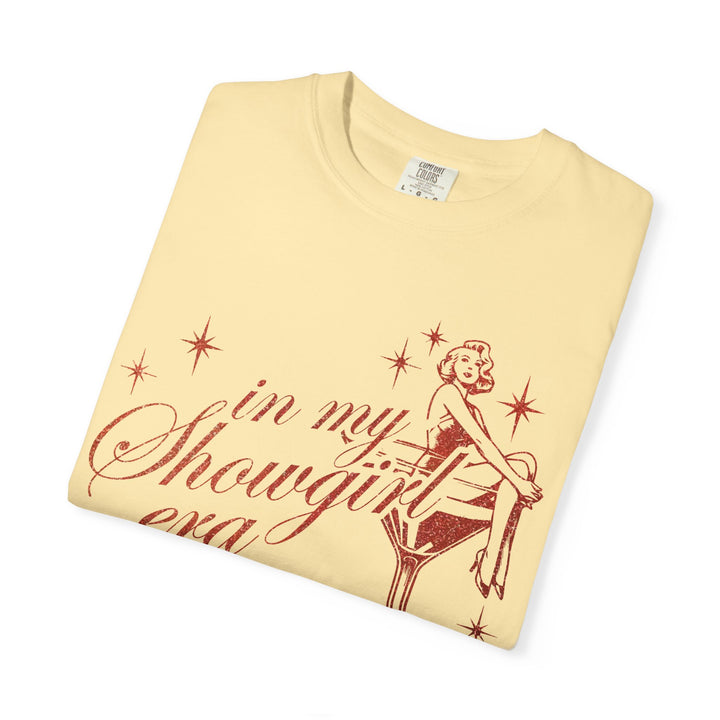 Showgirl Era Sweatshirt: Orange Faux Glitter Print, Vintage Concert Style