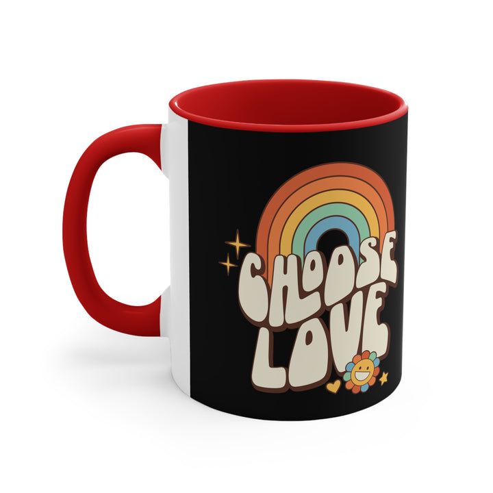 Choose Love Rainbow Accent Coffee Mug, 11oz