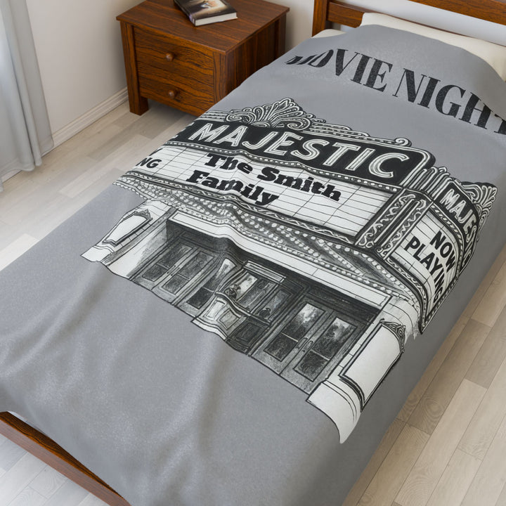 Personalized 'The Majestic' Movie Night Velveteen Plush Blanket