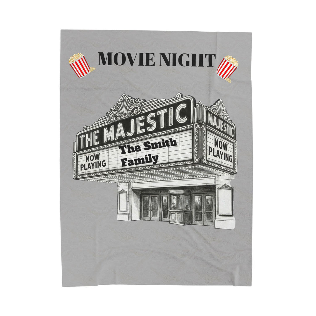 Personalized 'The Majestic' Movie Night Velveteen Plush Blanket