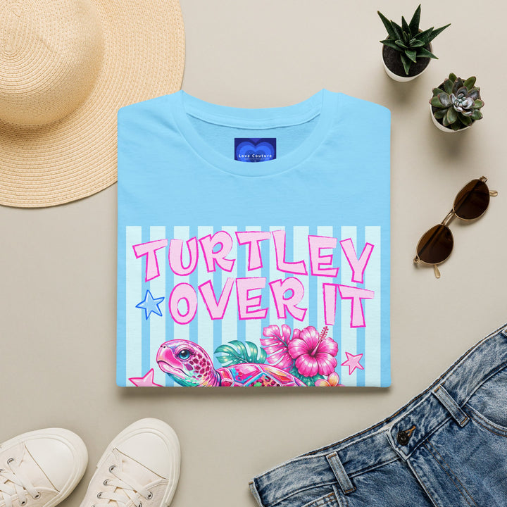 T-Shirt Turtley Over It' Colorful Sea Turtle Graphic Tee