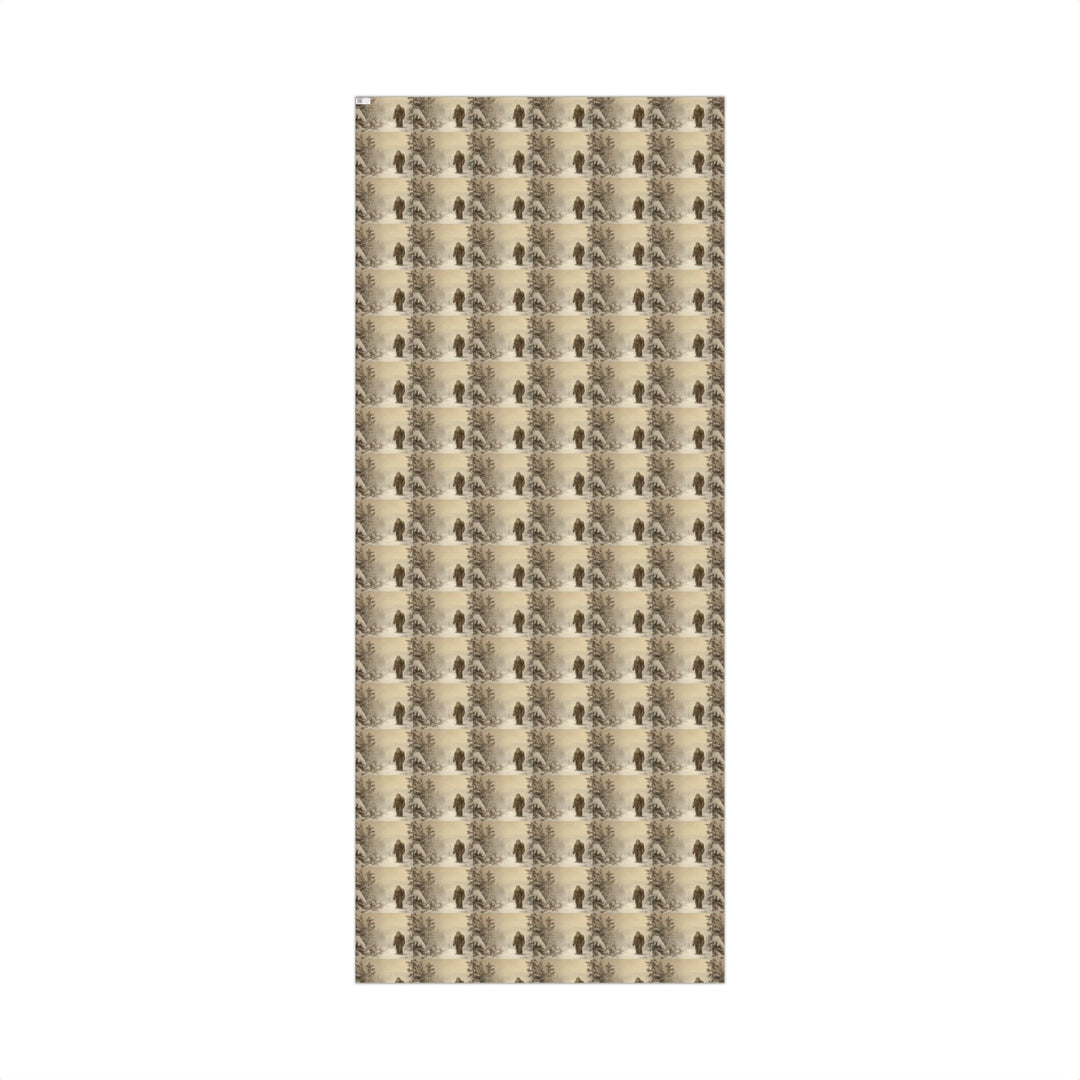 Bigfoot Wrapping  Paper Vintage Woodland Gift Wrap Paper