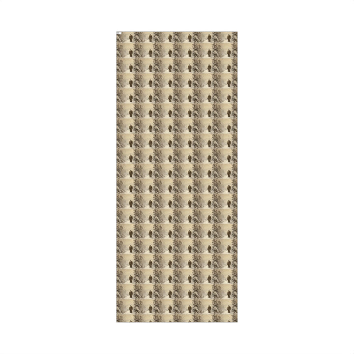 Bigfoot Wrapping  Paper Vintage Woodland Gift Wrap Paper