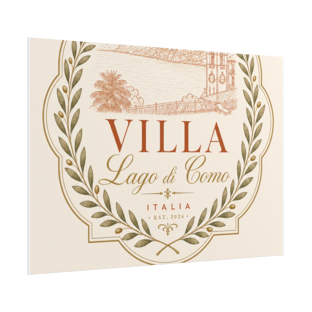Villa Lago di Como Benvenuti Rolled Poster Vintage Italian Travel Art Print