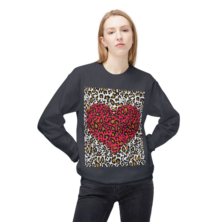 Leopard Print Heart Sweatshirt