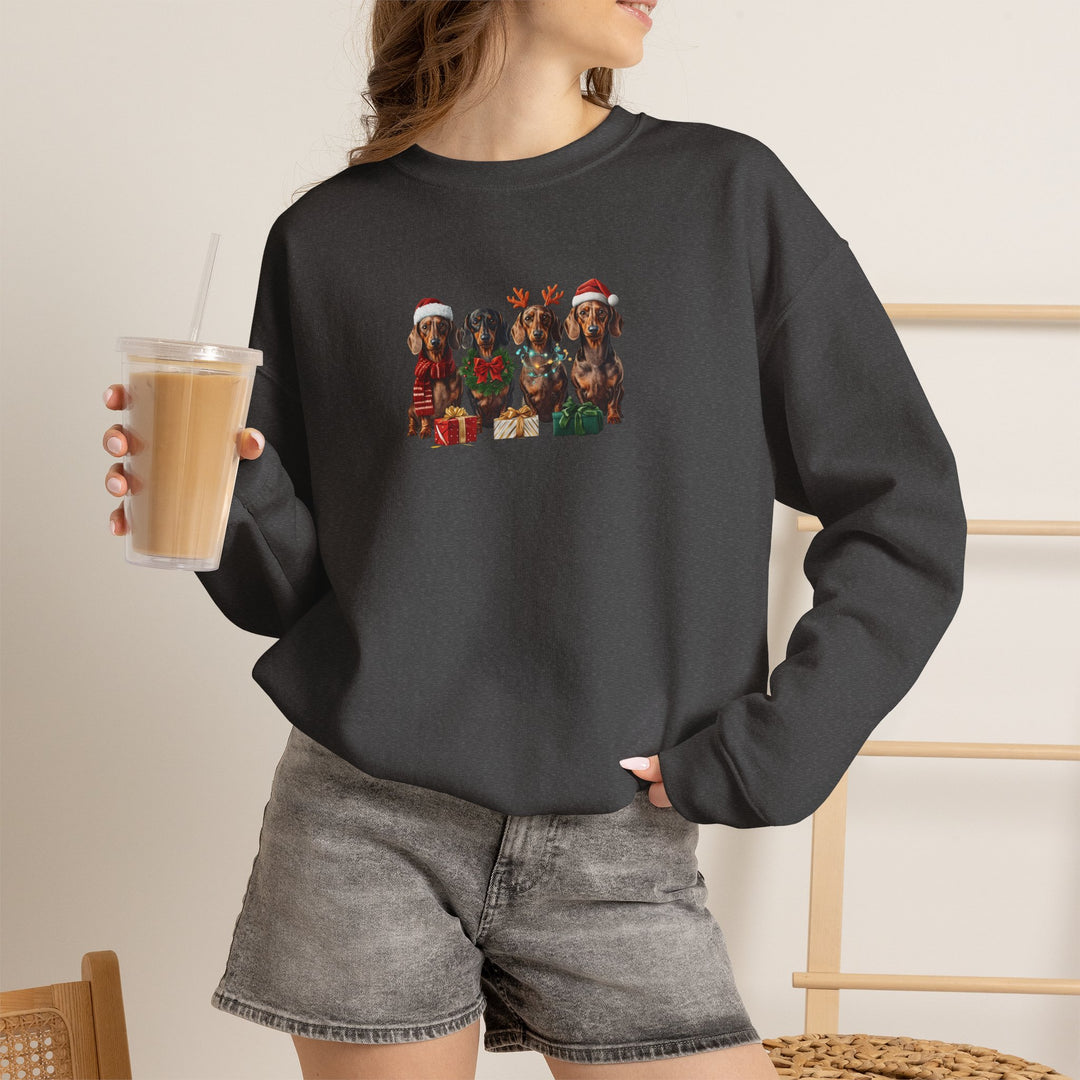 Dachshund Christmas Sweatshirt, Wiener Dog Holiday Sweatshirt, Dog Lover Gift, Cute Doxie Crewneck, Merry Christmas Pullover