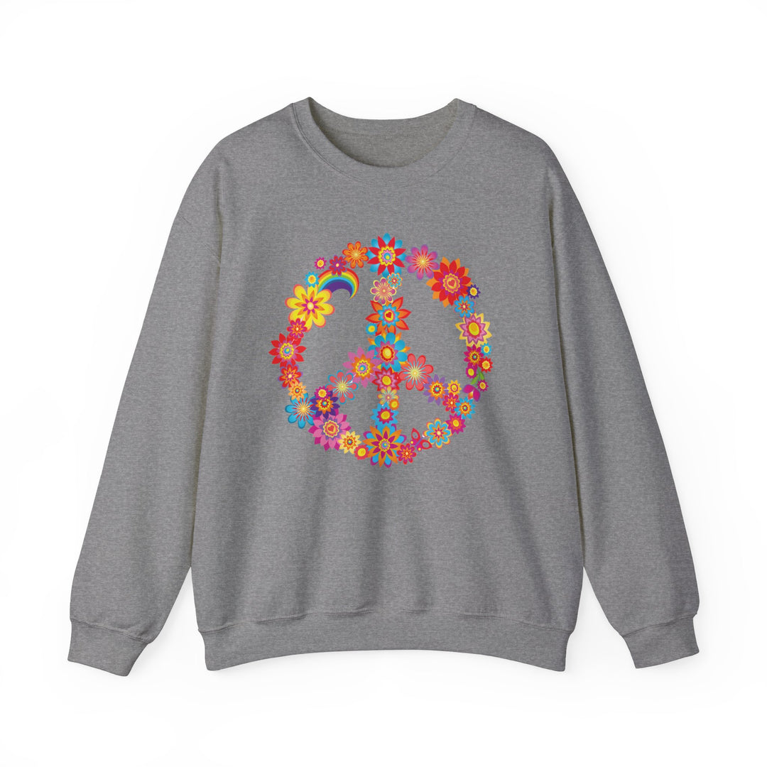 Peace Flower Power Sweatshirt Hippie Boho Bohemian Life Natural Life
