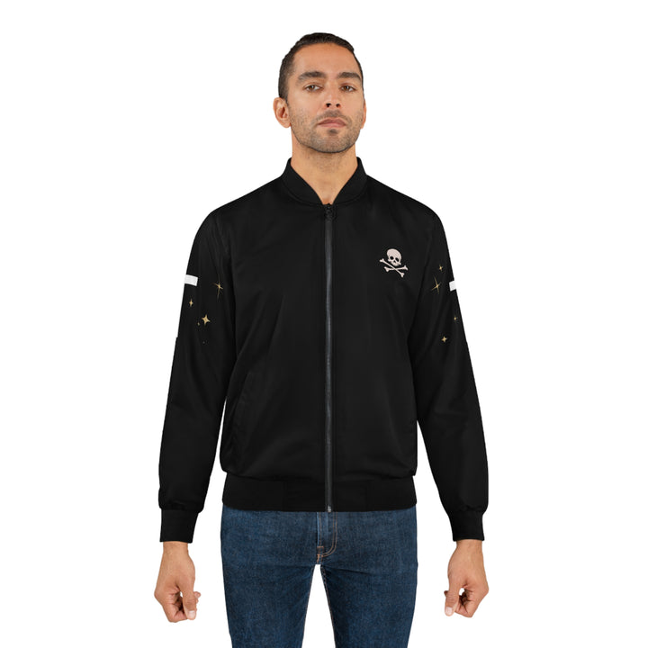 Skull and Crossbones Men's Bomber Jacket Gothic Outerwear